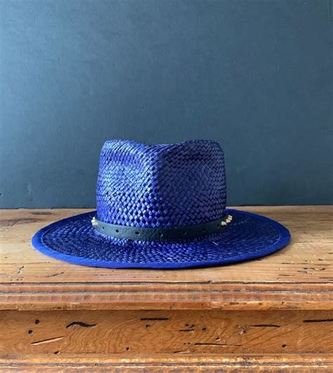Brighten Up Your Summer With This Stunning Electric Blue Straw Fedora