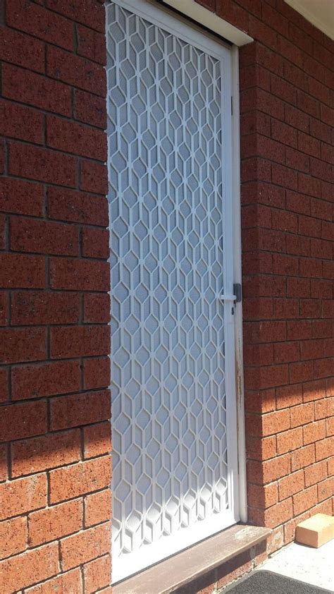 Aluminium Frame Security Door With Decorative Diamond Design Grille