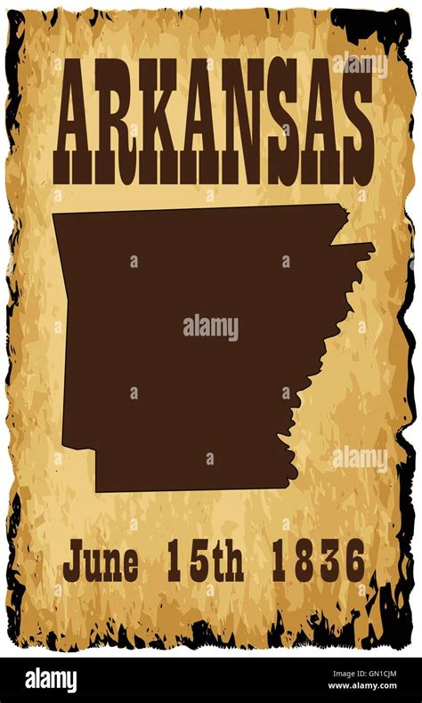 Vecchia Mappa Arkansas Immagini Vettoriali Stock Alamy