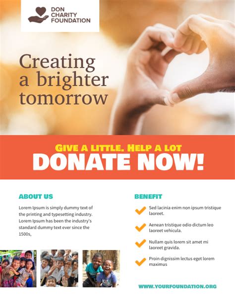 Copy Of Charity Donation Fundraising Flyer Poster Template Postermywall