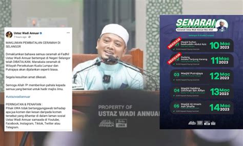 Dua Ceramah Ustaz Wadi Di Selangor Dibatalkan Ismaweb