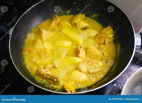 Malaysian Malays Traditional Cook Called Ayam Masak Lemak Chili Padi