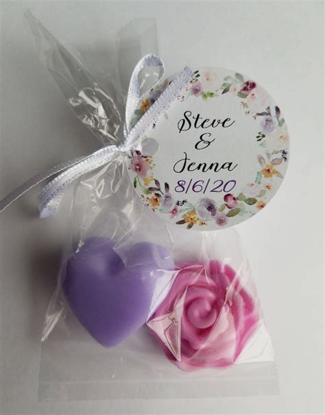 Personalized Favors With Custom Made Glycerin Soaps Rose And Hear5s