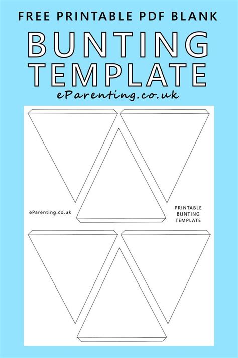 A Free Printable Blank Bunting Template Pdf To Download And Print Off