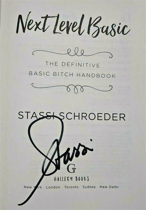 Next Level Basic The Definitive Basic Bitch Handbook By Stassi Schroeder Signed 9781982112462