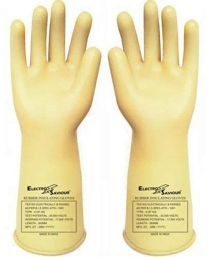 Rubber Electrical Hand Gloves For Electrical Protection Model Name Number Kv Kv Kv At