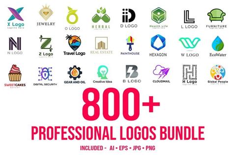 Creativemarket 800 Professional Logos Bundle Freegfx4u