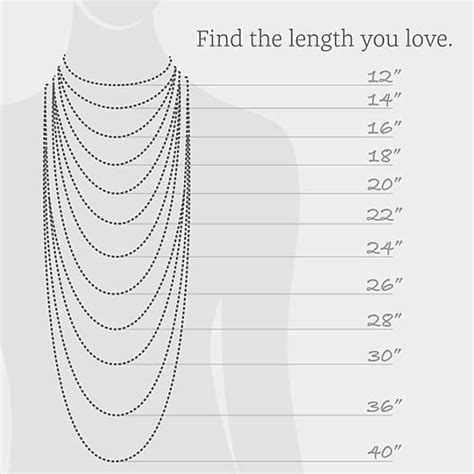 Forged Beaded Chain Necklace Length Chart Necklace Lengths Charm