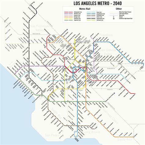 Map Shows Future Of La Mass Transit Business Insider