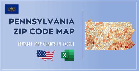 Maps Geography Materials Laminated Pennsylvania Zip Code Map 36 W X 25