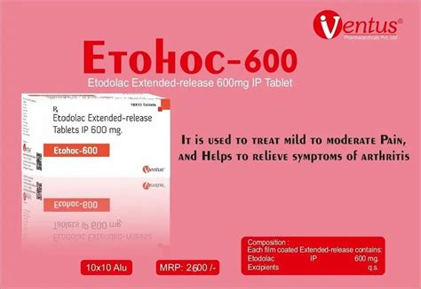 Etodolac 600mg At Rs 2600box General Products In Panchkula Id