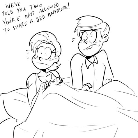 Alternate Hairstyle Alternate Outfit Bed Blanket Caught Chillguydraws Dialogue Frown Lincoln