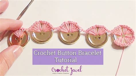 How To Crochet A Diy Button Bracelet Tutorial Youtube