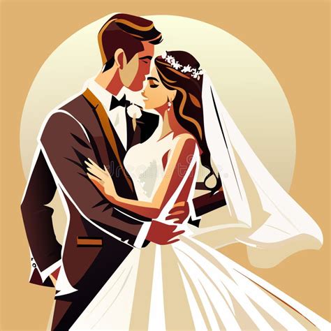 Wedding Couple In Love Bride And Groom Ai Generated Stock