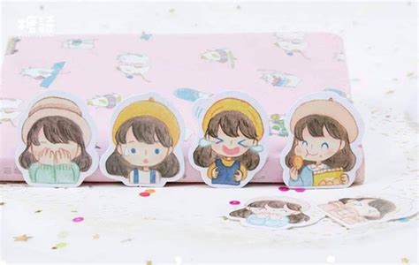 45pcs Cute Girl Stickers Kawaii Stickers Planner Deco Etsy