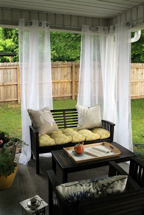 Our Back Porch Reveal Patio Decor Patio Outdoor Curtains