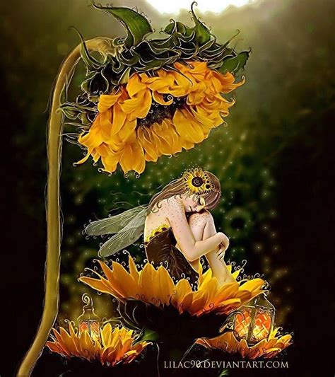 Sunflower Fairy Fairy Art Beautiful Fairies Fairy Pictures