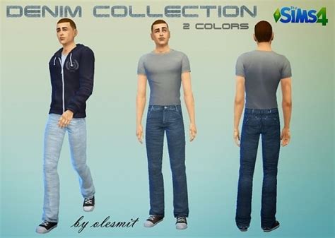Denim And Leather Pants Set By Olesmit At Olesims Sims 4 Updates