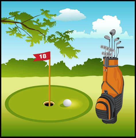 Golf Clip Art Golf Green Clip Art Of Golf 18th Green Dixie Allan