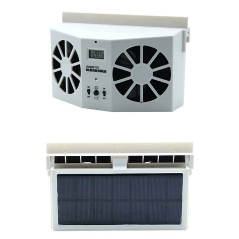 Mini Car Air Conditioner Cool Fan Solar Powered Car Window Air Vent
