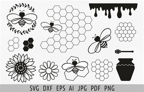 Honey Bee Svg Honeycomb Svg Honey Pot Graphic By Julia S Digital