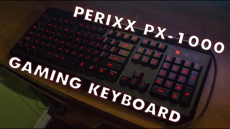 Perixx Px 1000 Red Led Gaming Keyboard Full Review Youtube