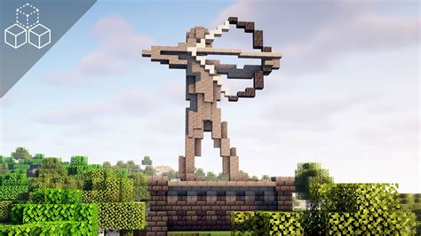 How To Build An Archer Statue Minecraft Tutorial Youtube