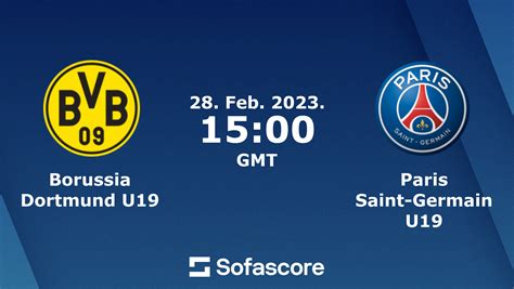 Borussia Dortmund U19 Vs Paris Saint Germain U19 Live Score H2h And Lineups Sofascore