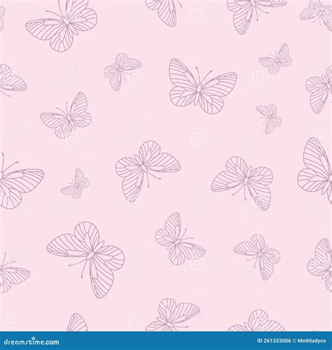 Pastel Vector Butterfly Repeat Pattern Stock Vector Illustration Of