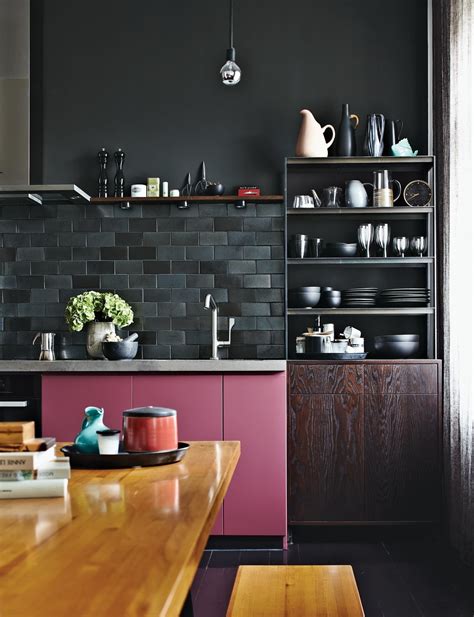 Whether teaching an old family recipe, reading the newspaper in a breakfast nook, or chatting over the daily morning coffee, the ritual of the everyday begins here. Photo 8 of 13 in 12 Electrifying Kitchens That Are Unapologetic About Color - Dwell