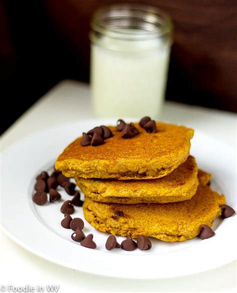 A Modified Recipe For Chocolate Chip Pumpkin Pancakes Works Both As