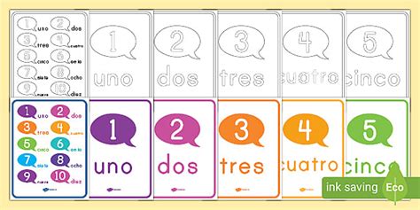 Spanish Numbers 1 10 Posters Bilingual Students Twinkl Usa
