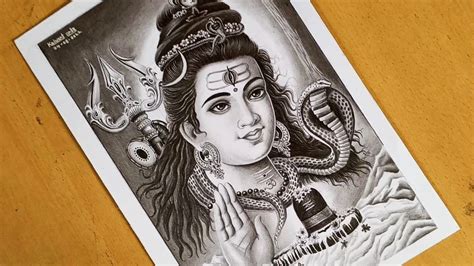 Realistic Drawing Of Lord Shiva Mahadev Drawing Youtube