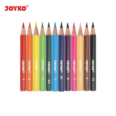 Jual Pensil Warna Joyko Cp 102 12 Warna Pendek Color Pencils Kecil