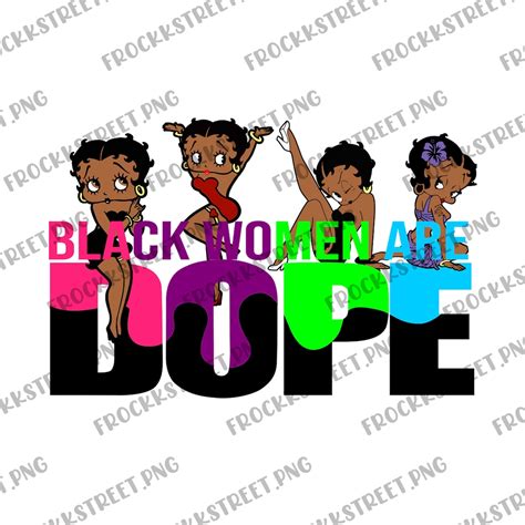 African Betty Boop Black Women Are Dope Png Afro Girl Png Etsy
