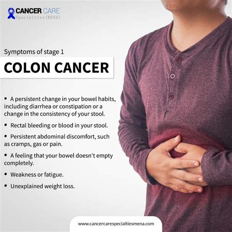 Symptoms Of Stage1 Colon Cancer Cancer Care Center Uae