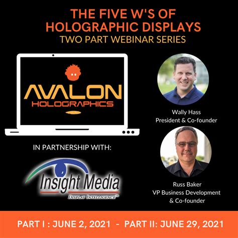 Webinar Series The Five Ws Of Holographic Displays — Avalon
