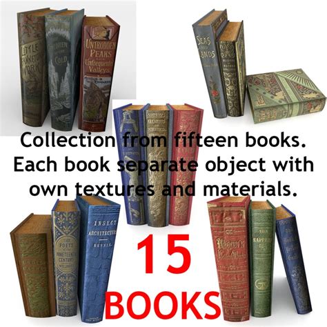 This course is not so much cost. realistic books modeled 3d model