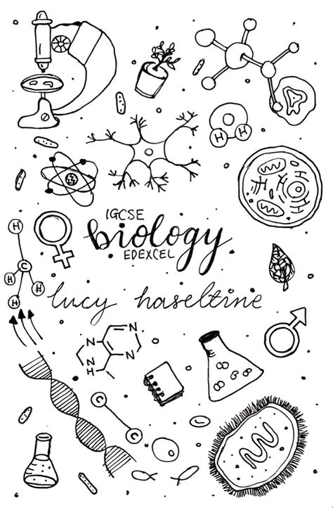 Bio Cover Page School Book Covers Book Cover Page Science Doodles