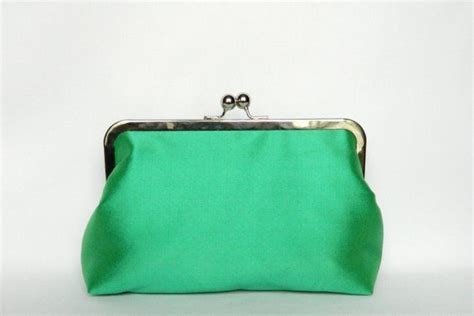 Green Clutch Silk Clutch Green Wedding Clutch Green Bridal Etsy