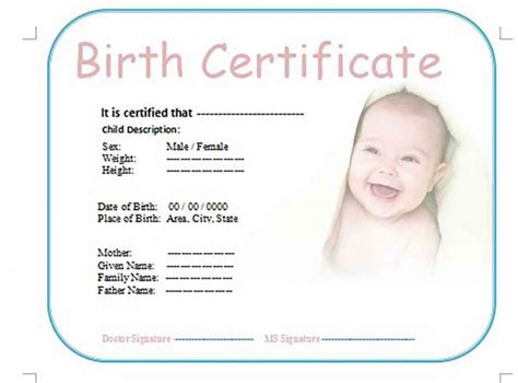 Birth Certificate Template And To Make It Awesome To Read