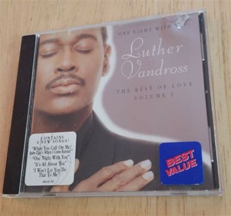 Luther Vandross One Night With You Best Of Love Volume 2 Cd Greatest