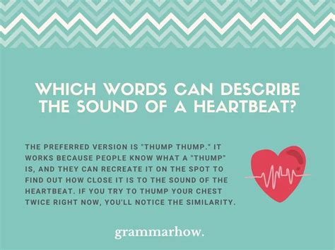 7 Words For The Sound Of A Heartbeat Onomatopoeia
