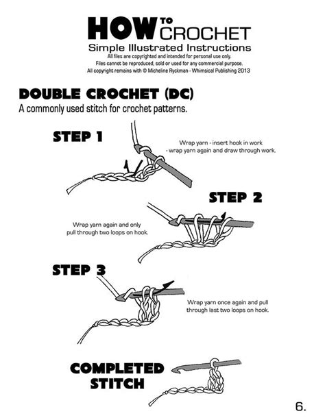 Printable Crochet Stitch Guide