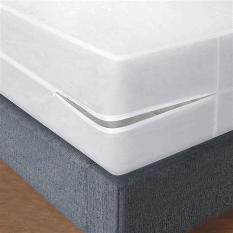 plastic mattress protector zippered cot size waterproof vinyl mattress cover heavy duty