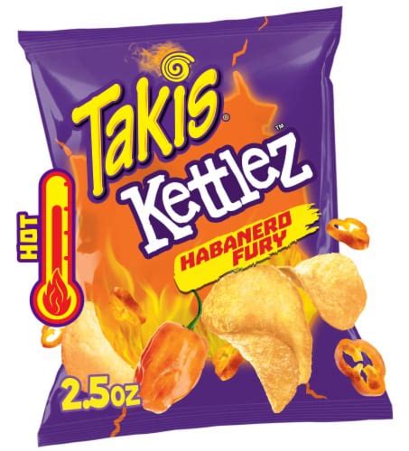 Takis Habanero Fury Kettlez Habanero Kettle Cooked Potato Chips 25 Oz