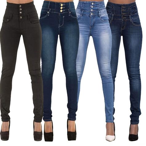 2021 black blue high stretch skinny high waisted jeans womens fashion slim designer best high