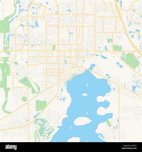 Il Vettore Vuoto Mappa Di Kissimmee Florida Stati Uniti Damerica