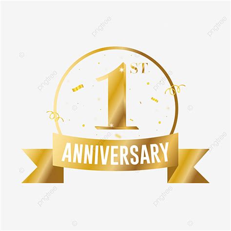 Happy 1st Anniversary Vector Hd Images 1st Anniversary Png Image 1st