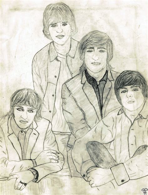 Edit Free Photo Of Beatlesdrawingpencil Drawinghand Drawn Sketchblack And White